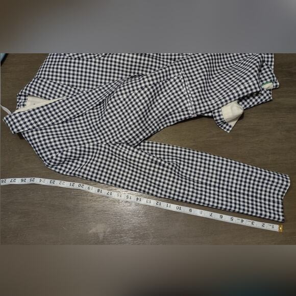 J Crew Parke Gingham Stretch Linen Blend Blazer Classic Blue Size 4 - Picture 10 of 16